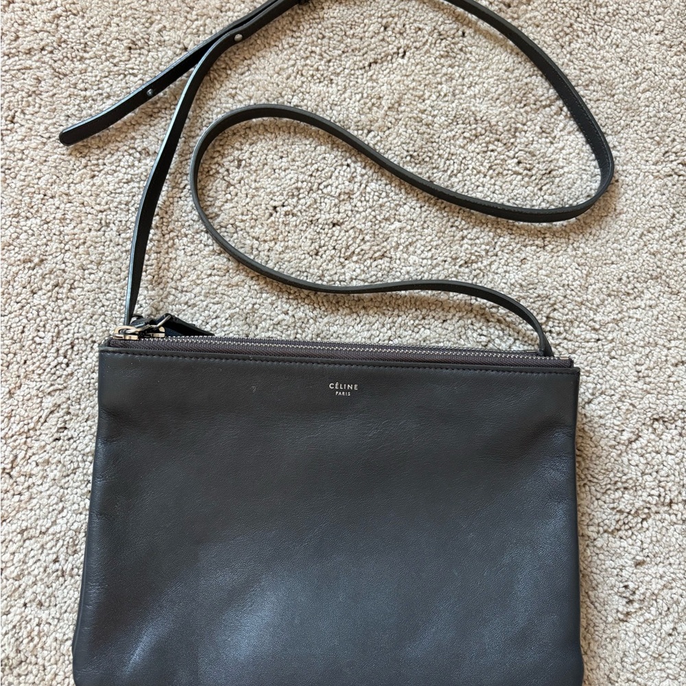 Celine leather Trio Large Crossbody Bag